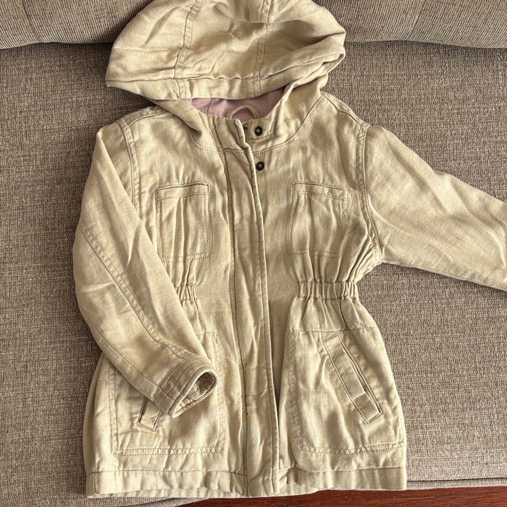 Old Navy Kids Tan Hooded Raincoat